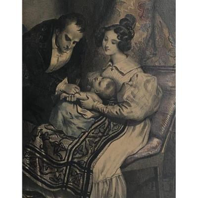 Achille DevÉria (1800-1857): Invention Of The Vaccine Or Immunization Celebrated By Devéria Around1830