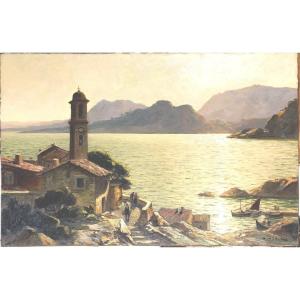 Vidal Gustave (1895 - 1966) ‘view Of The Village Of Centuri In Corsica’ Cap Corse Bastia 