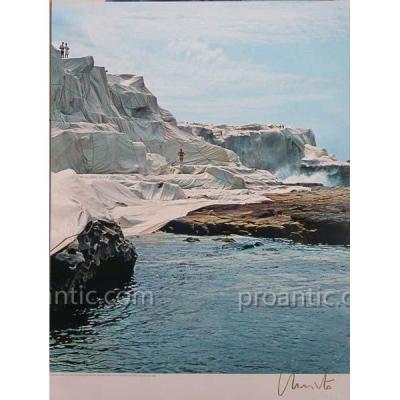 Christo Javacheff (1935-?) "wrapped Coast" Poster Hand Signed