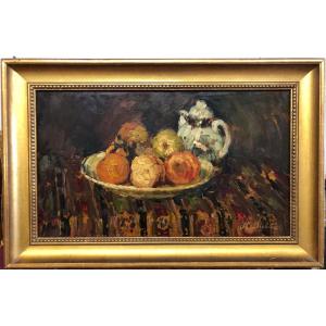 "horace Richebé (1871-1964); French: "still Life With Oranges" Post-impressionist"