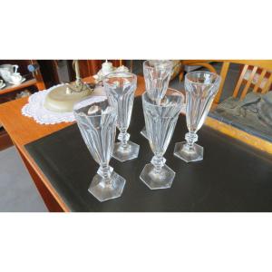5 Baccarat Crystal Flutes