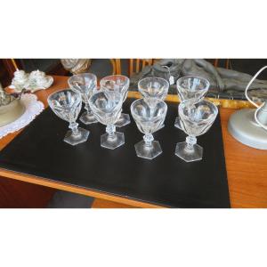 8 Baccarat Crystal Glasses