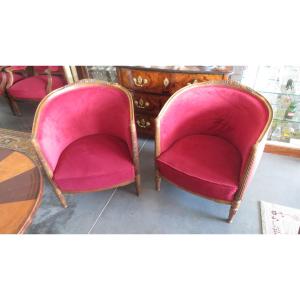 Pair Of Art Deco Armchairs