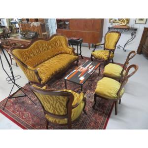 Sofa Set, 2 Armchairs And 2 Chairs
