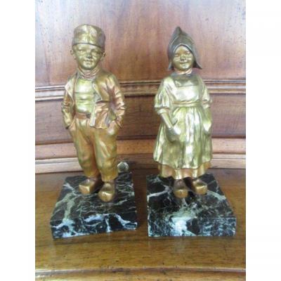 Bronze Aster Young Woman And Young Man