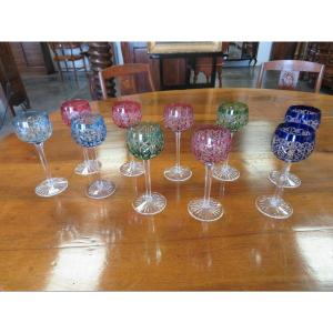 10 Saint Louis Crystal Glasses