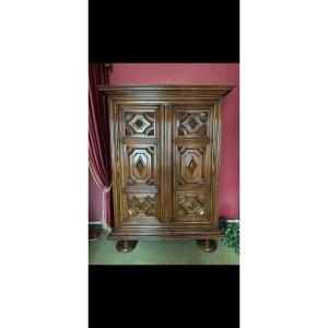 Louis XIII Walnut Wardrobe