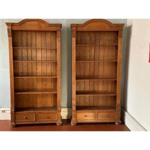 Pair Of Fir Bookcases