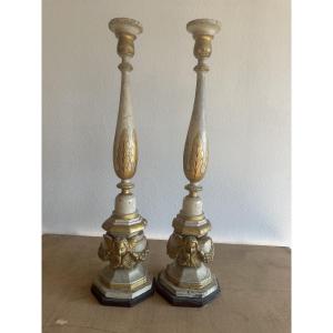 18th Century Wooden Candlestick