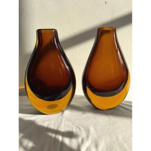 Important Pair Of Murano Vases
