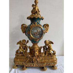 Bronze And Sèvres Porcelain Clock