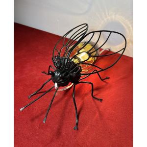 Italian Wall Sconce In Metal And Murano Glass, 1960s