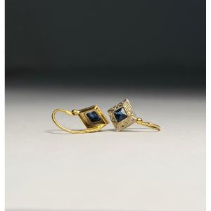 Antique Gold And Sapphire Sleepers