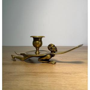 Devil Hand Candlestick 19th Century