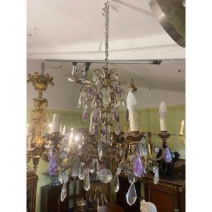 Golden Wrought Iron Chandelier