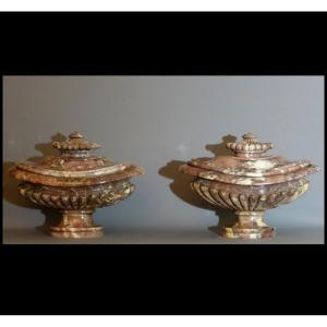 Pair Of Late 18th Century Shuttle Vases