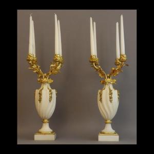 Pair Of Rare Candelabras Circa 1830