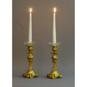 Pair Of Rare 19th Century Torches