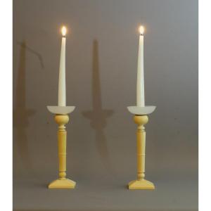 Pair Of Candlestick Candlesticks From The Palais Royal 1790, 1820.