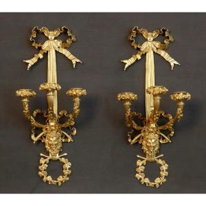Pair Of Important Louis XVI Wall Lights 1840