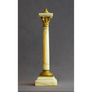 19th Century Antique Column Lamp Base.