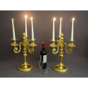 Pair Of Regency Style Candelabras 1830