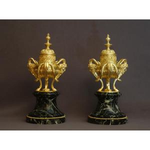 Pair Of Covered Louis XVI Casseroles, 1830.