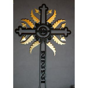 Rare Cross With Angel Wings 19th Century.