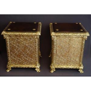 Pair Of Rare 19th Century Italian Sgabelli.