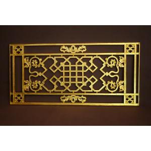 Cast Iron Balcony Grille From The Late 19th Century 