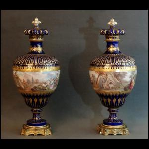 Pair Of Vases Of Sevres XVIIIth