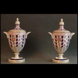 Pair Of Louis XVI Vases By Samson XIXth