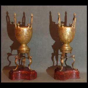 Pair Of Vases « Grand Tour » XIXth