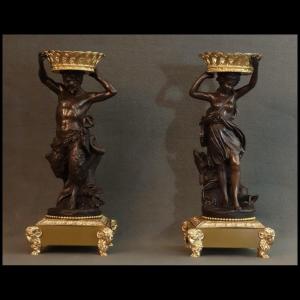 Pair Of Large Tazzas From Picard Nineteenth