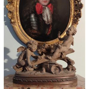 Terracotta “the Swing” After François Boucher
