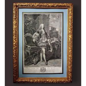 Engraving Portrait Of Joachim François Bernard Potier, Duke Of Gesvres 1735