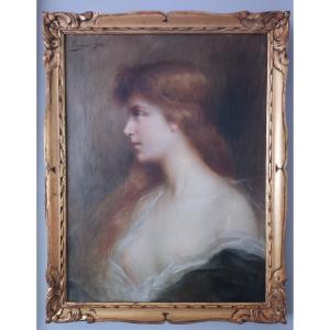 Henri Adrien Tanoux Portrait Of A Young Girl