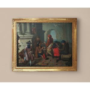 Animated Scene Painting Of Characters