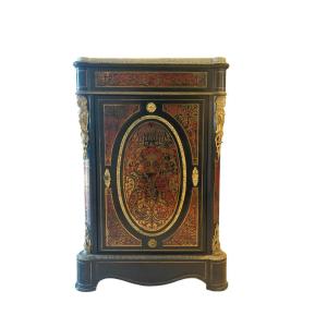Napoleon III Support Cabinet In Boulle Marquetry And Gilded Bronzes