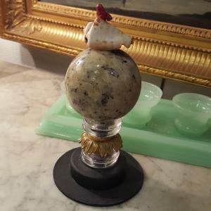 Cabinet Of Curiosity: Paperweight: Granite Ball And Shell 