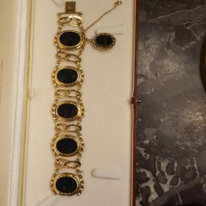 Blood Jasper And Charles X Gold Bracelet