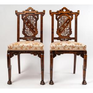A Pair Of Chairs Signed Viardot.
