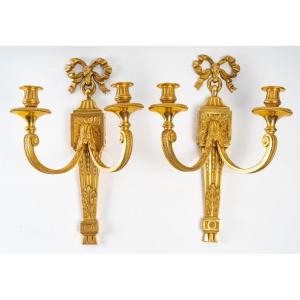 A Pair Of Wall - Lights In Louis XVI Style.