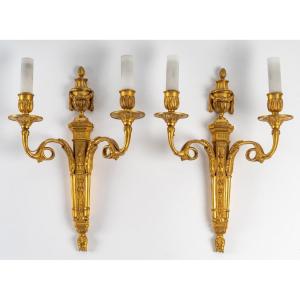 A Pair Of Wall-lights In Louis XVI Style.