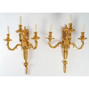 A Pair Of Wall - Lights In Louis XVI Style.