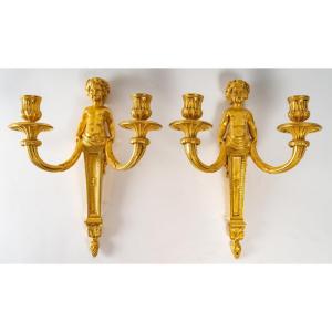 A Louis XVI Period (1774 - 1793) Pair Of Wall-lights.