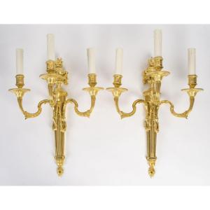 A Pair Of Wall - Lights In Louis XVI Style.