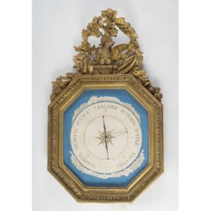 Barometer From The First Empire Period (1804-1815), 19th Century.