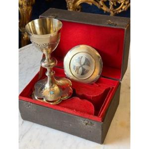 Chalice And Paten In Vermeil. 19th Century.