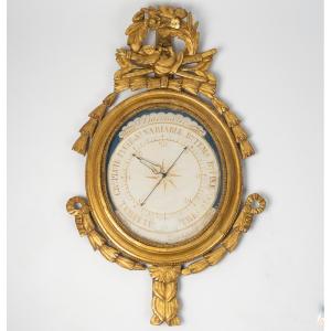 Louis XVI (1774 - 1793) Period Barometer. 18th Century.